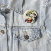 Vintag Osterhase mit Ostereiern im Korb Button (Beispiel)