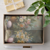 Vintag Osterhase mit Ostereiern und Blume Seidenpapier (Geschenk)