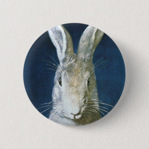 Vintag Osterhase, Niedliches Furtweinkaninchen Button
