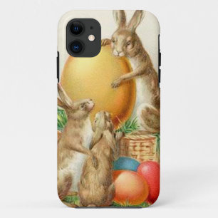 Vintag Osterhase Ostereier Osterkarte iPhone 11 Hülle