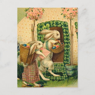 Vintag Osterhase Postkarte