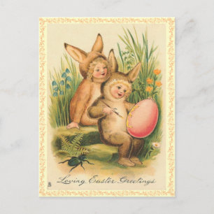 Vintag Osterhase Postkarte