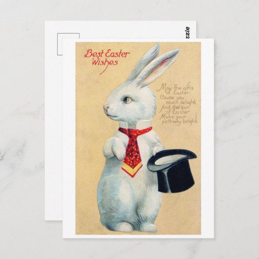 Vintag Osterhase Postkarte (Vorne/Hinten)