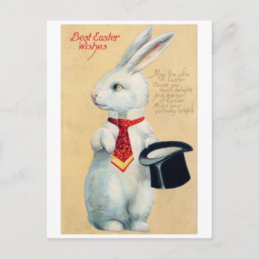 Vintag Osterhase Postkarte (Vorderseite)