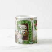 Vintag Osterhase und Ostereier Garten Kaffeetasse (Mittel)