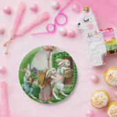 Vintag Osterhase und Ostereier Garten Pappteller (Party)