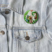 Vintag Osterhase und Ostereiergarten Button (Beispiel)