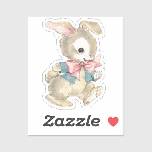 Vintag Osterhasen Aufkleber (Blatt)