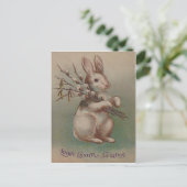 Vintag Osterhasen Feiertagspostkarte (Stehend Vorderseite)