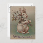 Vintag Osterhasen Feiertagspostkarte (Vorne/Hinten)