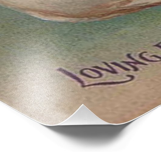 Vintag Osterhasen Fotodruck (Ecke)