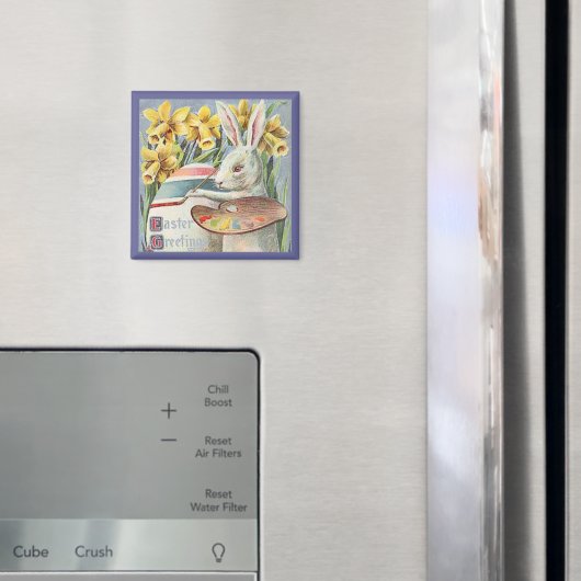 Vintag Osterhasen - Gemälde an Eiern, ZSSG Magnet (In Situ (Kühlschrank))