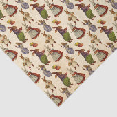 Vintag Osterhasen Holiday Party-Gewebe gekachelt Seidenpapier (Ausschnitt)