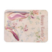 Vintag Osterhasen mit Viktorianischer Blüte Magnet (Horizontal)