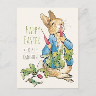 Vintag Osterhasen-Schlucht auf Radieschen CC1110 Postkarte