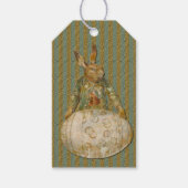 Vintag-Osterkaninchen Geschenkanhänger (Vorderseite)