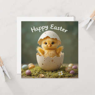 Vintag Osterküken in Ei Rustikale Ostern Einladung