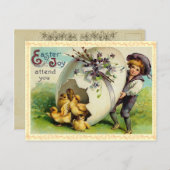 Vintag Osterküken Postkarte (Vorne/Hinten)