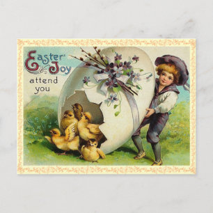 Vintag Osterküken Postkarte