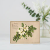 Vintag Osterlilie Postkarte (Stehend Vorderseite)