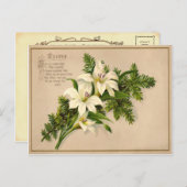 Vintag Osterlilie Postkarte (Vorne/Hinten)