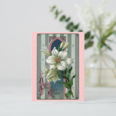 Vintag Osterlilien Feiertagspostkarte (Stehend Vorderseite)