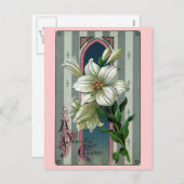 Vintag Osterlilien Feiertagspostkarte (Vorne/Hinten)