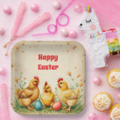 Vintag Ostern 3 Kleine Hühnerferien-Sammlung Pappteller (Party)