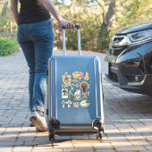 Vintag Ostern Bunny Kids Animals Crosses Art Aufkleber (Koffer Insitu)