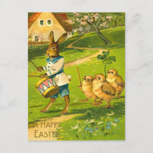 Vintag Ostern Bunny Postcard Feiertagspostkarte