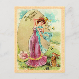 Vintag Ostern Bunny Postcard Feiertagspostkarte