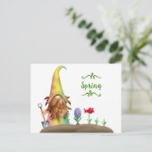 Vintag Ostern Bunny Postcard Feiertagspostkarte (Stehend Vorderseite)