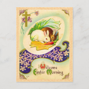 Vintag Ostern Bunny Postcard Feiertagspostkarte