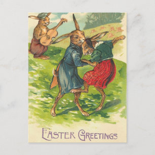 Vintag Ostern Bunny Postcard Feiertagspostkarte