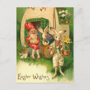 Vintag Ostern Bunny Postcard Feiertagspostkarte