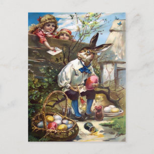 Vintag Ostern Bunny Postcard Postkarte