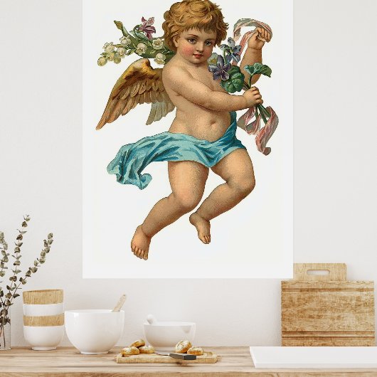 Vintag Ostern des Angel Poster (Küche)