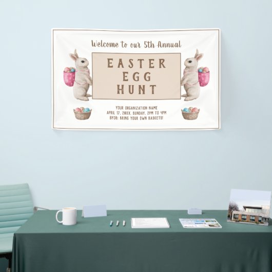 Vintag Ostern Eizelljagd Banner (Messeveranstaltung)