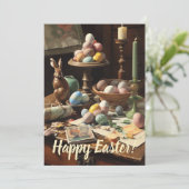Vintag Ostern Feiertagskarte (Stehend Vorderseite)