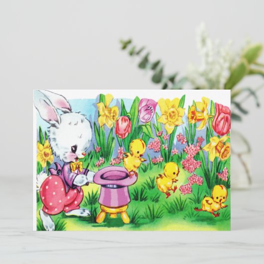 Vintag Ostern Feiertagskarte (Stehend Vorderseite)