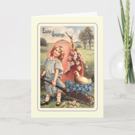 Vintag Ostern Feiertagskarte (Vorderseite)
