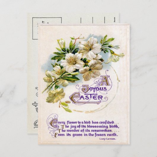 Vintag Ostern Feiertagspostkarte (Vorne/Hinten)