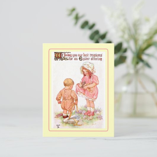 Vintag Ostern Feiertagspostkarte (Stehend Vorderseite)