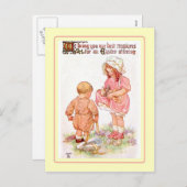 Vintag Ostern Feiertagspostkarte (Vorne/Hinten)