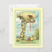 Vintag Ostern Feiertagspostkarte (Vorne/Hinten)