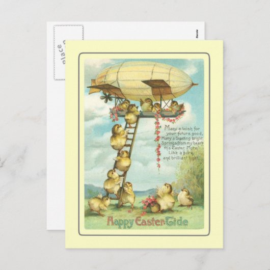 Vintag Ostern Feiertagspostkarte (Vorne/Hinten)