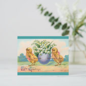 Vintag Ostern Feiertagspostkarte (Stehend Vorderseite)