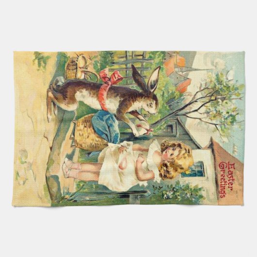 Vintag: Ostern - Geschirrtuch (Horizontal)