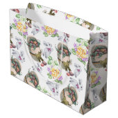 Vintag Ostern Große Geschenktüte (Rückseite Schrägansicht)