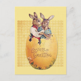 Vintag Ostern Grüße Sonniges Kaninchen Postkarte
